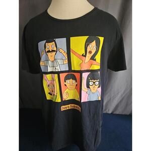 Xl Black Short Sleeve Bob's Burgers Block Graphic Print Tshirt